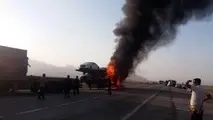 ته سیگار، تریلی را به آتش کشید