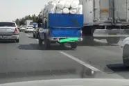 وضعیت حمل و نقل جاده ای بار در یکی از پرترددترین آزادراه های کشور 