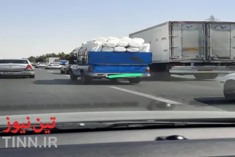 وضعیت حمل و نقل جاده ای بار در یکی از پرترددترین آزادراه های کشور 