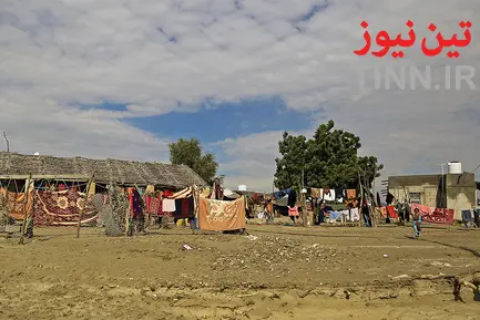 مناطق سیل زده جاسک