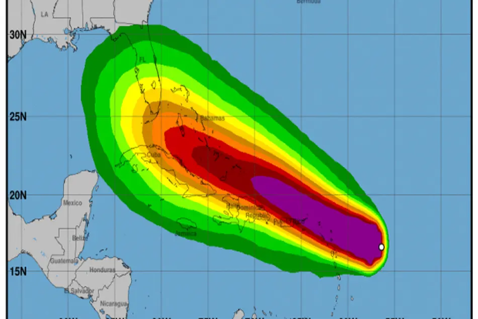 Ships may need to adjust their route as Irma passes