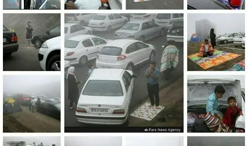 ◄گزارش تصویری ازحال و هوای مسافران در ترافیک کرج - چالوس