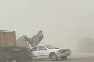 محور فهرج–زاهدان به دلیل طوفان شدید و گردوخاک مسدود شد