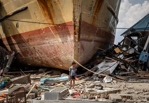 فاجعه به‌جا مانده از سونامی اندونزی