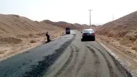 آسفالت ۵ کیلومتر از محور جیرفت - سه‌راهی بم در جنوب استان کرمان