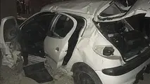  سقوط آزاد پژو ۲۰۶ در بزرگراه همت با ۴ مصدوم 