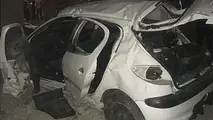  سقوط آزاد پژو ۲۰۶ در بزرگراه همت با ۴ مصدوم 