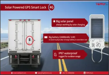 قفل GPS با انرژی خورشیدی برای کانتینرها