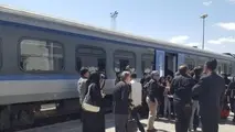 ورود قطار کاروان عشق به زنجان
