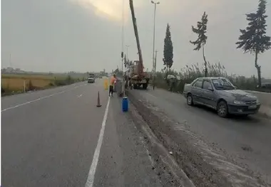 جایگزینی بیش از ۳۰ کیلومتر نیوجرسی جای گاردریل در جاده های مازندران