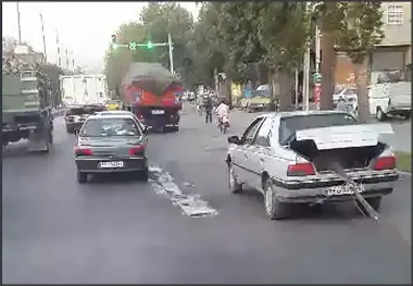 فیلم| حمل خطرناک بار با خودروی شخصی