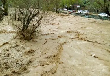 سقوط پژو ۴۰۵ به رودخانه کرج