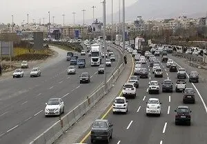 
ترافیک سنگین در آزادراه قزوین-کرج