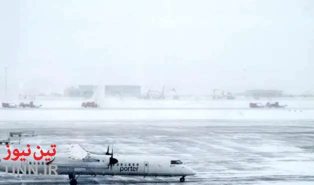 برف دو پرواز فرودگاه رشت را لغو کرد