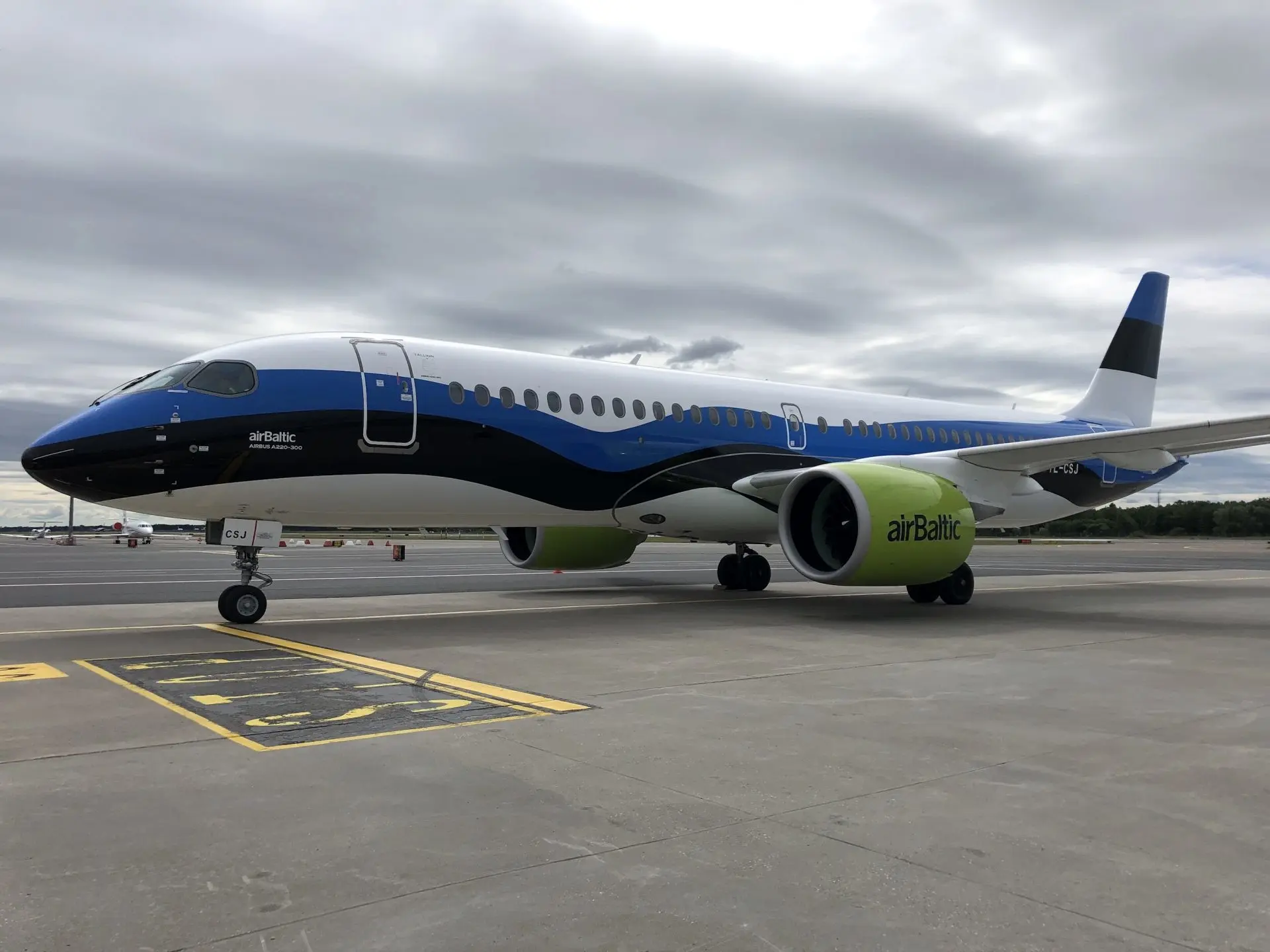 airBaltic celebrates the strong demand in Estonia with special Airbus A220-300 livery