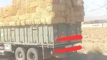 پرت کردن سیگار روشن از شیشه سرمایه و ثروت راننده کامیون را به آتش کشید و دود کرد/ مشکلات حمل غیراستاندارد علوفه خشک 