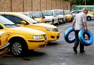 توزیع 30 هزار حلقه لاستیک بین تاکسیرانان 
