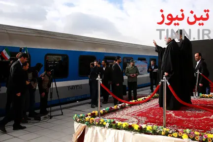 مراسم افتتاح راه آهن میانه - بستان آباد