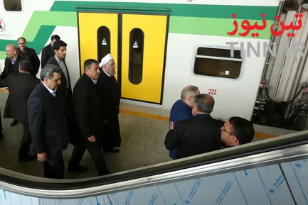 ایین افتتاح قطار برقی شهر جدید هشتگرد