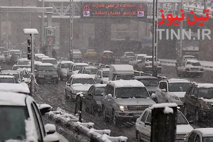 برف و ترافیک تهران