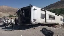 واژگونی یک دستگاه اتوبوس در اتوبان کرج - قزوین یک کشته برجای گذاشت