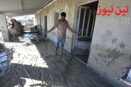 مناطق سیل زده جاسک