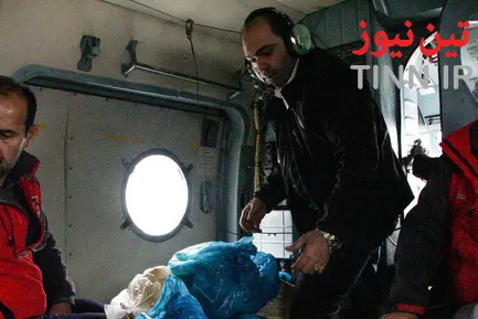 امدادرسانی اورژانس هوایی به مناطق برفی گیلان