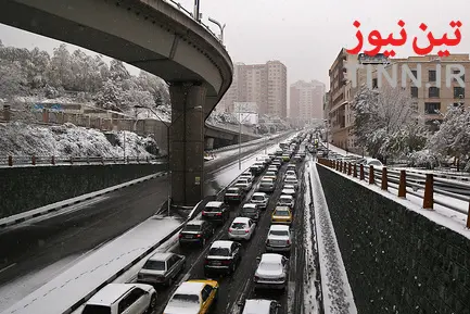 برف و ترافیک تهران