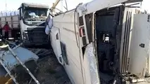 نقص فنی ترمز، علت تصادف صبح امروز اتوبوس با تریلی