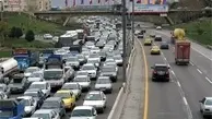 ترافیک سنگین در آزادراه تهران  کرج  قزوین