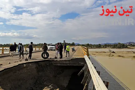 مناطق سیل زده جاسک