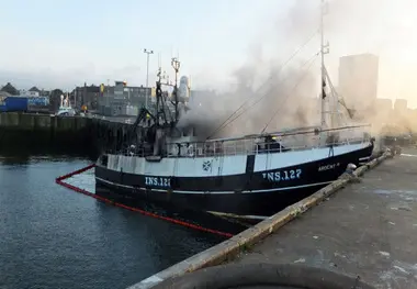 Electrical failure causes fire on board fishing vessel