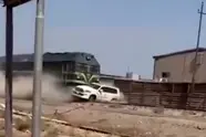 تصادف شدید قطار و خودرو در شمال بغداد حادثه آفرید+فیلم