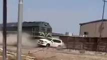 تصادف شدید قطار و خودرو در شمال بغداد حادثه آفرید+فیلم