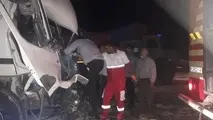 تصادف تانکر سوخت و تریلی در محور سرخه-سمنان