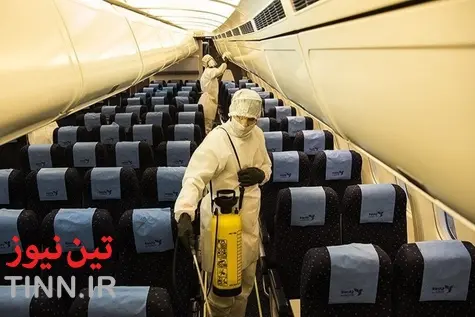 ضدعفونی هواپیماهای ایران ایر 