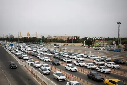 ترافیک عوارضی تهران برای تست کرونا