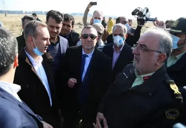 بازدید سفیر اکراین از محل حادثه سقوط هواپیمای اوکراینی حوالی فرودگاه امام 