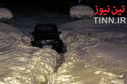 ترافیک سنگین در جاده‌های برفی گیلان