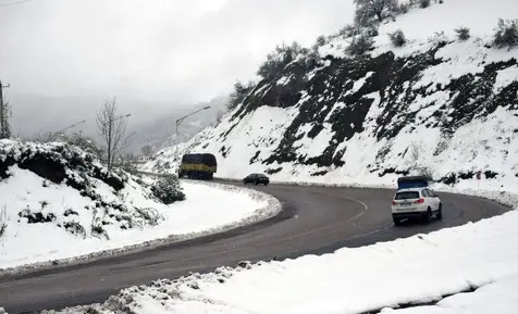 بارش برف در گردنه حیران