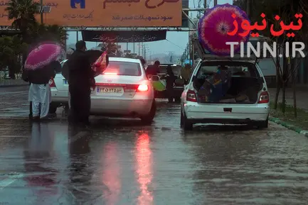 آب گرفتگی معابر در زاهدان