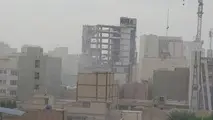  بخش عظیمی از باقیمانده سازه متروپل آبادان فروریخت + فیلم