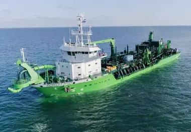 DEME’s first LNG powered dredger on sea trials