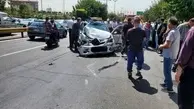 برخورد هولناک خودروی حمل سیمان با ۷ خودرو در بزرگراه اشرفی اصفهانی‌ +فیلم