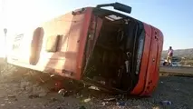 واژگونی اتوبوس شیراز به یزد 6 مصدوم برجا گذاشت