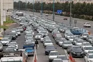 ترافیک سنگین در آزادراه قزوین کرج تهران