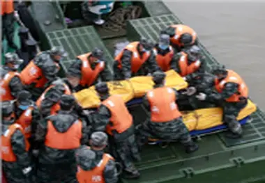 تلفات غرق کشتی چینی به ۴۳۱ نفر رسید