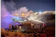 حریق شناور چوبی در کانال بندر گناوه مهار شد