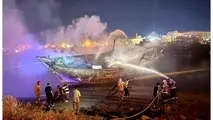 حریق شناور چوبی در کانال بندر گناوه مهار شد