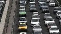 ترافیک در باند جنوبی آزادراه کرج - قزوین سنگین است